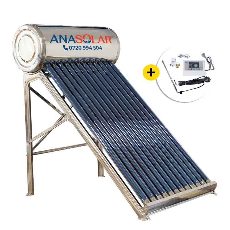 Panou Solar Apa Calda 120 L Nepresurizat Inox cu Controler Panou Solar Apa Calda 120 L Nepresurizat Inox cu Controler